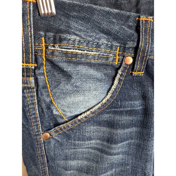 True Religion Joey Flare Jeans Size 26 Made USA Low Rise Distressed Cotton EUC - Picture 4 of 11